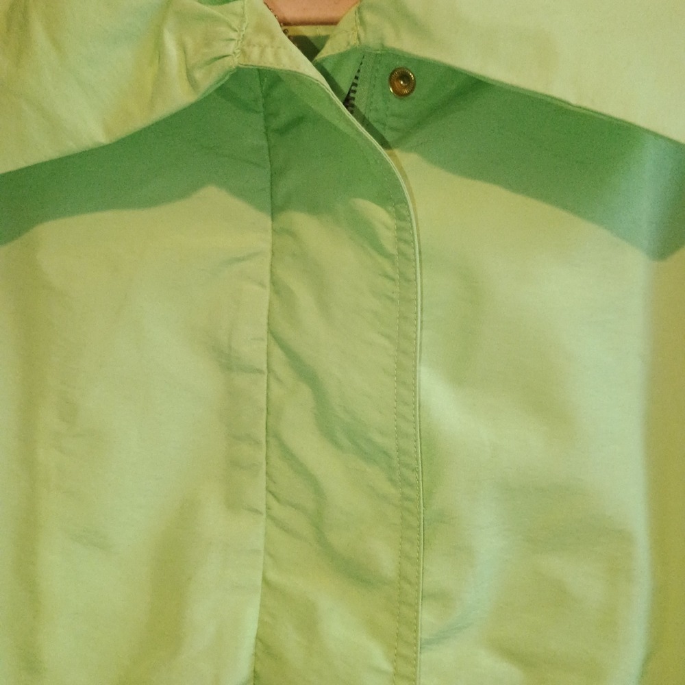 Lilly &‎ Van Light Green Zip Snap Front Jacket Women's XS Adjustable Sleeve - Picture 8 of 14